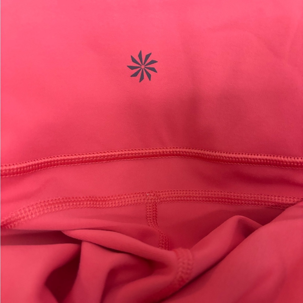 Athleta Punch Pink Crop leggings with Pockets - Picture 5 of 6